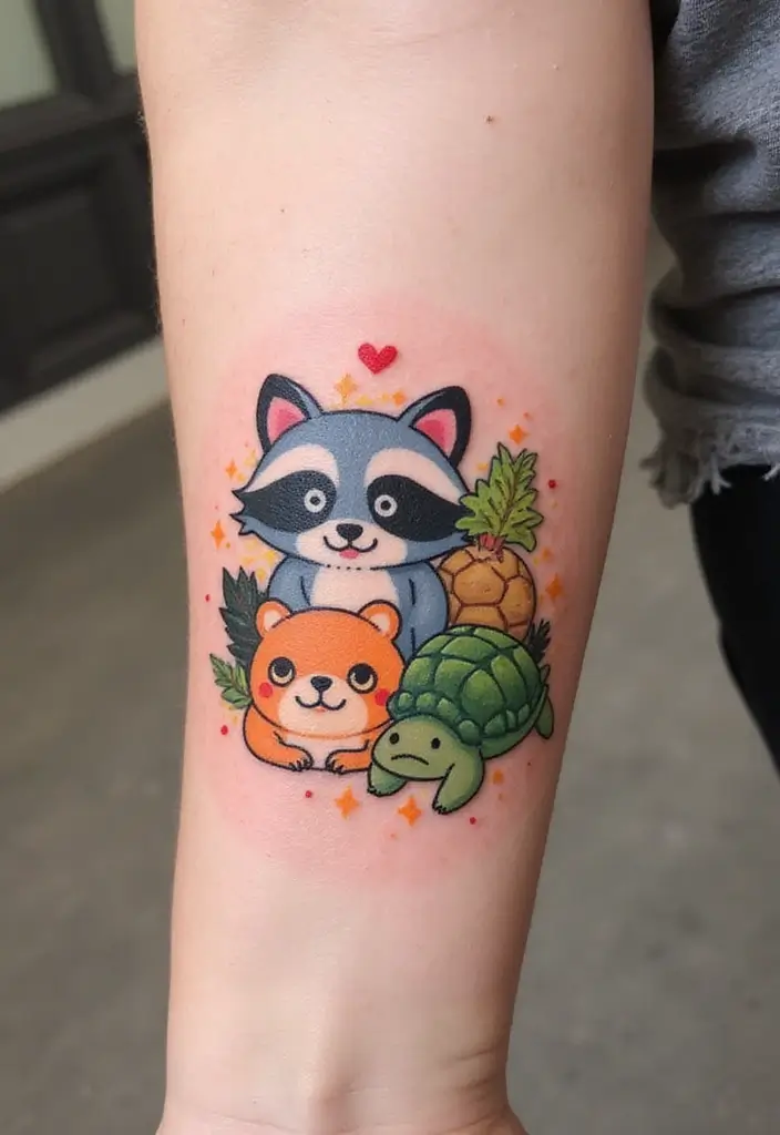 30 Magical Over the Garden Wall Tattoo Ideas for Fans - 15. Whimsical Animal Companions