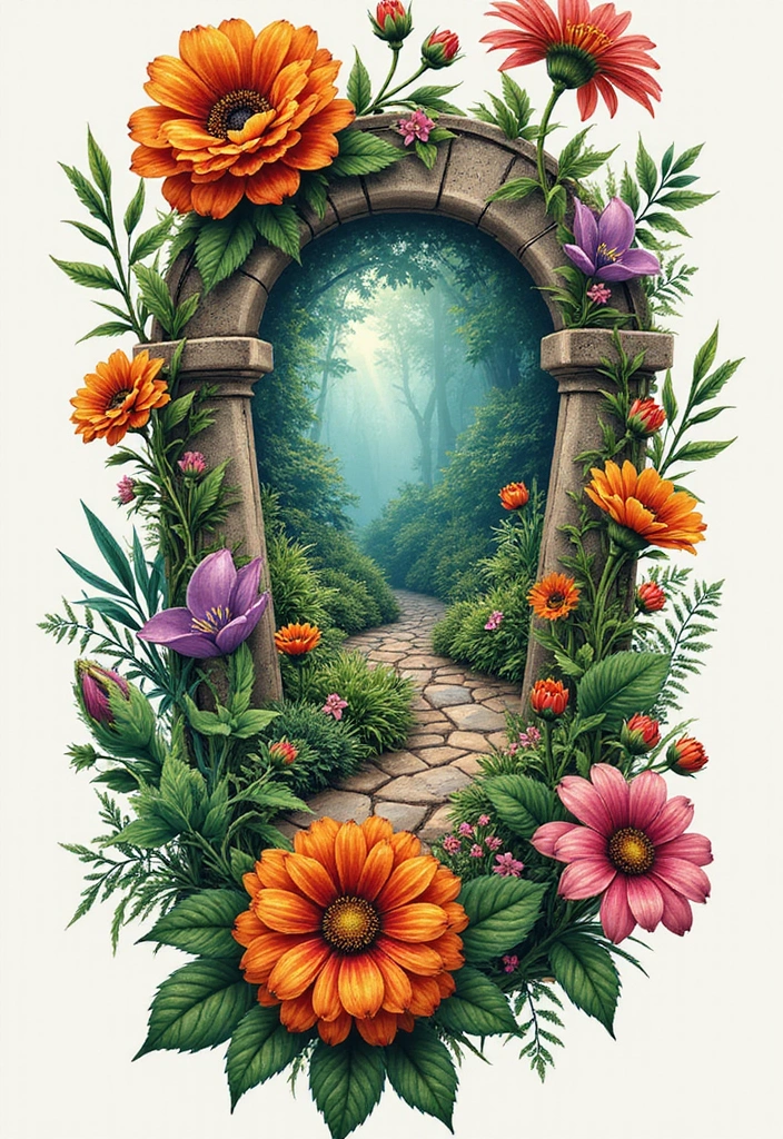 30 Magical Over the Garden Wall Tattoo Ideas for Fans - 16. Enchanted Gardens