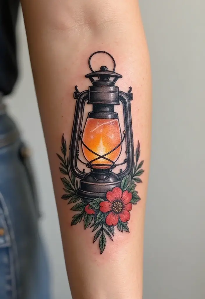30 Magical Over the Garden Wall Tattoo Ideas for Fans - 18. The Lantern Symbol