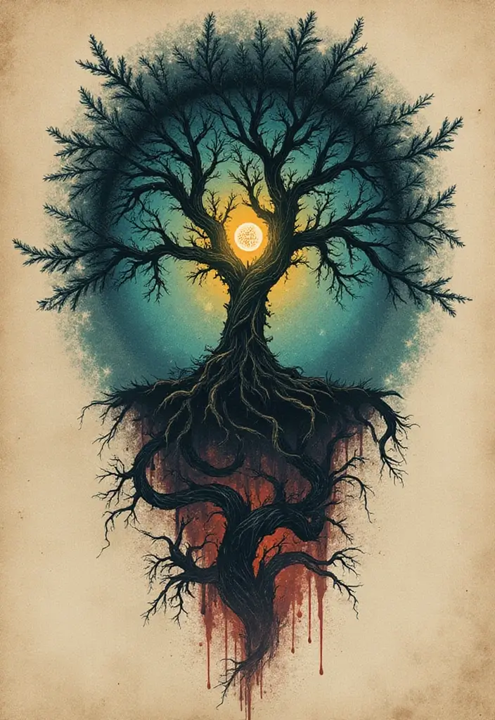 30 Magical Over the Garden Wall Tattoo Ideas for Fans - 2. The Mysterious Unknown