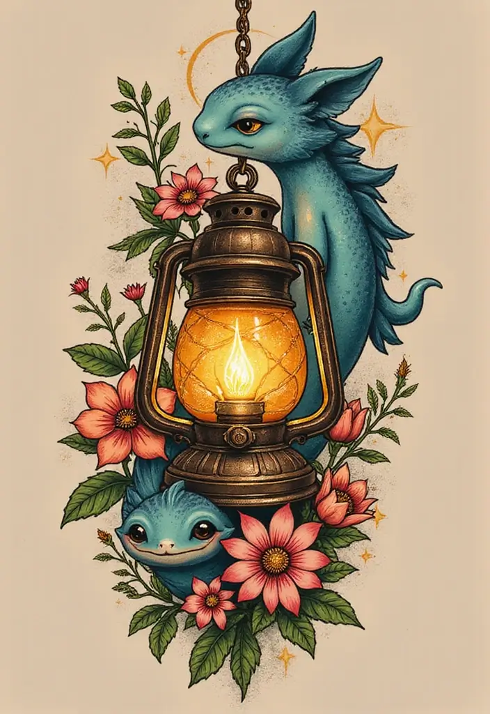 30 Magical Over the Garden Wall Tattoo Ideas for Fans - 24. Magical Elements and Symbols