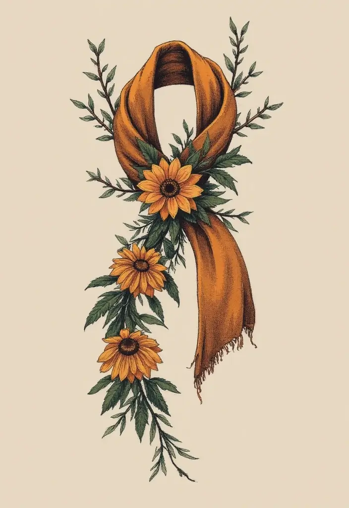 30 Magical Over the Garden Wall Tattoo Ideas for Fans - 25. Wirt's Scarf