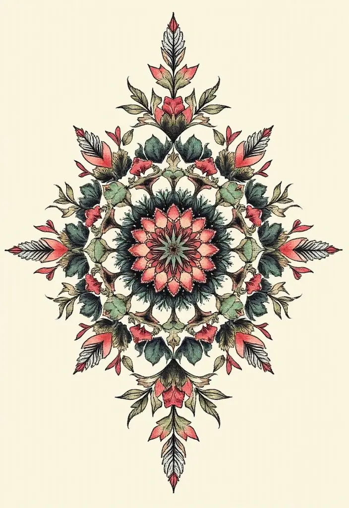 30 Magical Over the Garden Wall Tattoo Ideas for Fans - 4. Nature-Inspired Mandalas