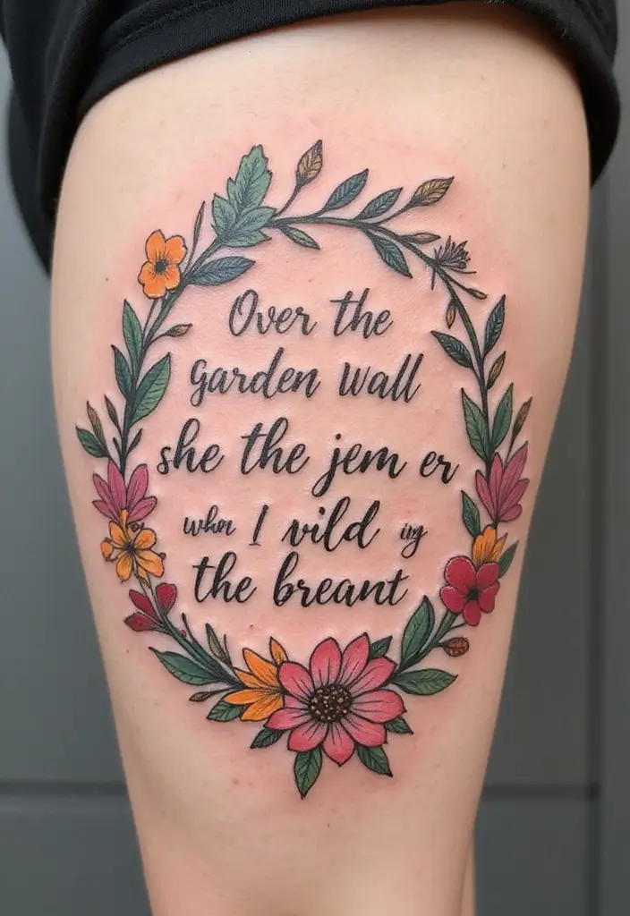 30 Magical Over the Garden Wall Tattoo Ideas for Fans - 5. Quotes and Sayings