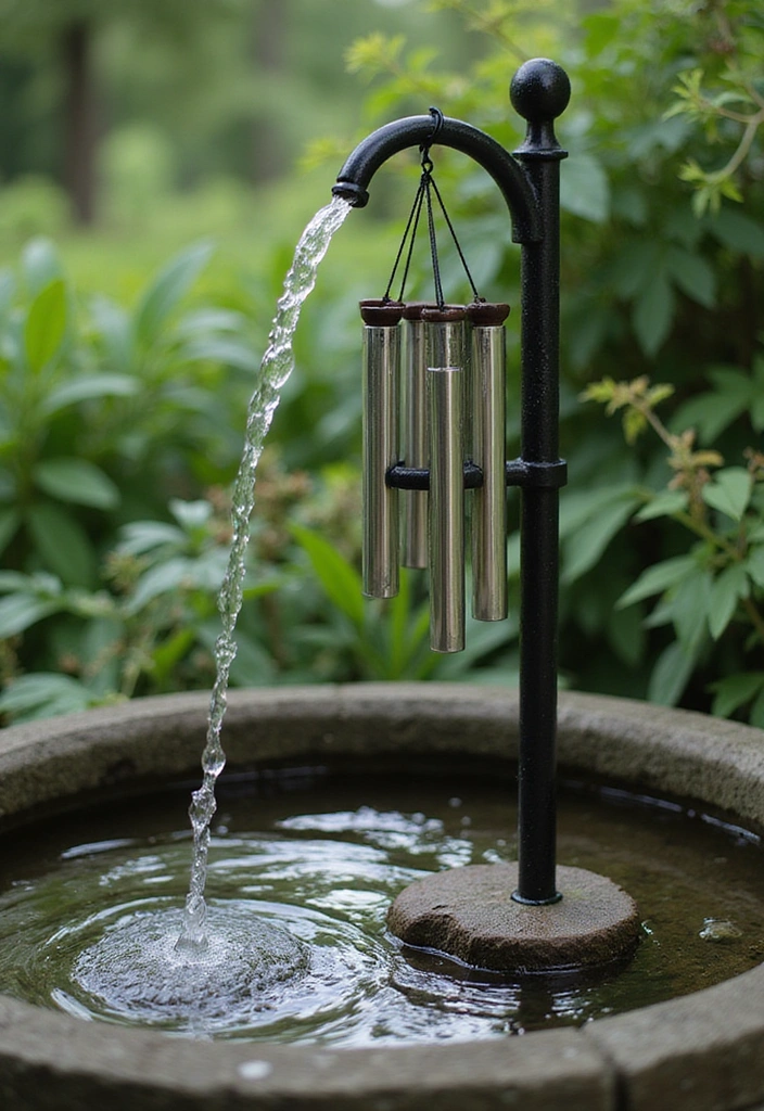 30 Mesmerizing Water Features in the Garden You’ll Want to Recreate - 13. Musical Water Chimes