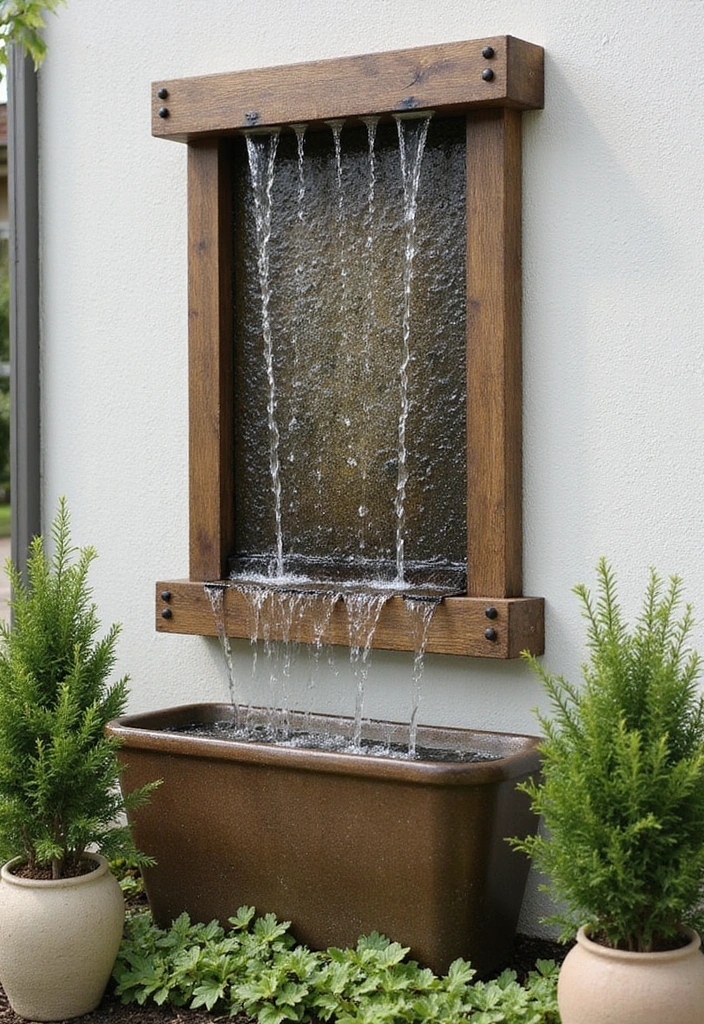 30 Mesmerizing Water Features in the Garden You’ll Want to Recreate - 14. Wall-Mounted Water Feature