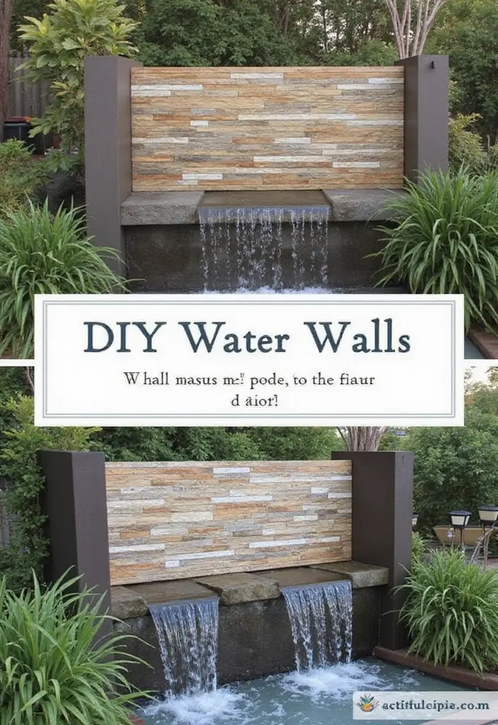 30 Mesmerizing Water Features in the Garden You’ll Want to Recreate - 5. DIY Water Wall