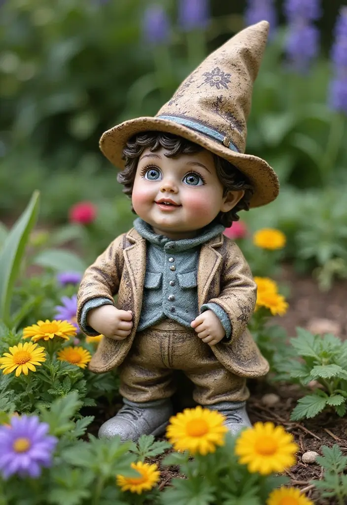 30 Over the Garden Wall Aesthetic Ideas for Cozy Fall Vibes - 13. Whimsical Garden Statues