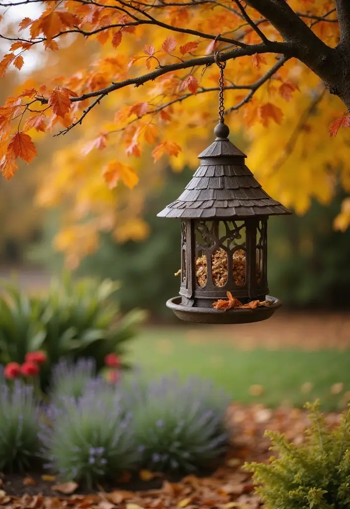 30 Over the Garden Wall Aesthetic Ideas for Cozy Fall Vibes - 18. Decorative Bird Feeders