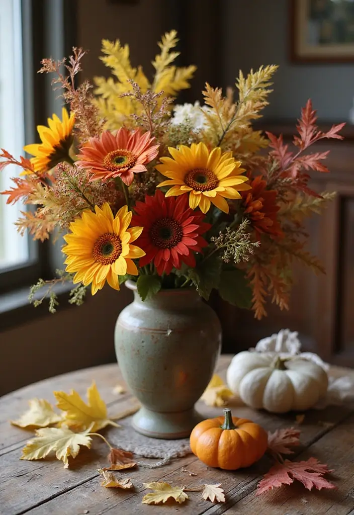 30 Over the Garden Wall Aesthetic Ideas for Cozy Fall Vibes - 19. Colorful Fall Bouquets