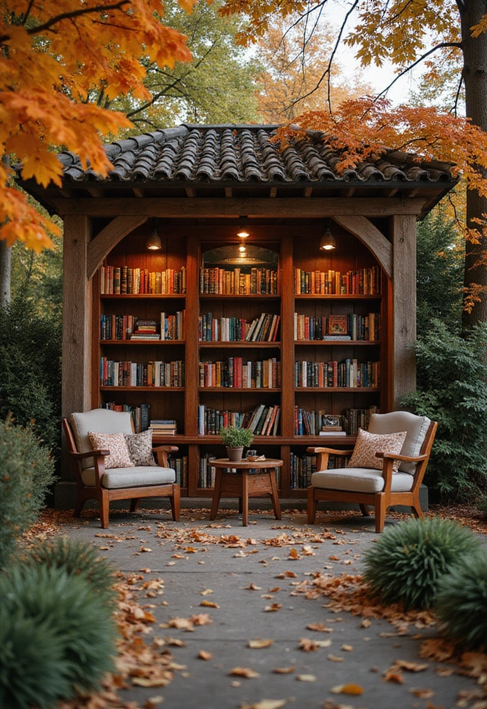 30 Over the Garden Wall Aesthetic Ideas for Cozy Fall Vibes - 24. Cozy Garden Libraries