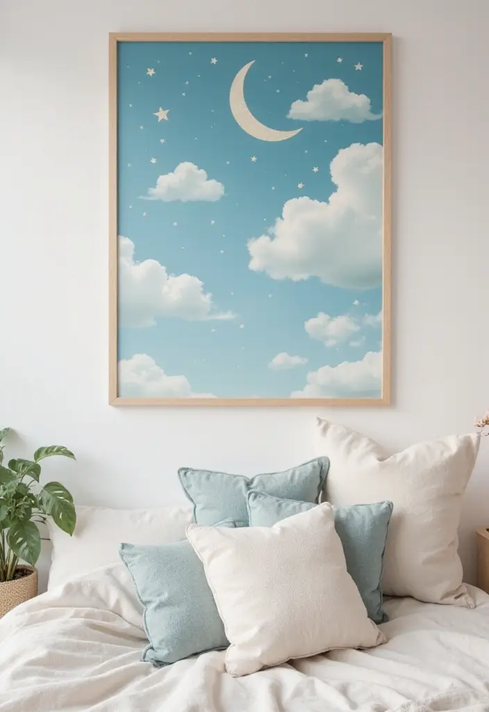 30 Over the Garden Wall Poster Designs to Decorate Your Room - 14. Dreamy Clouds and Stars