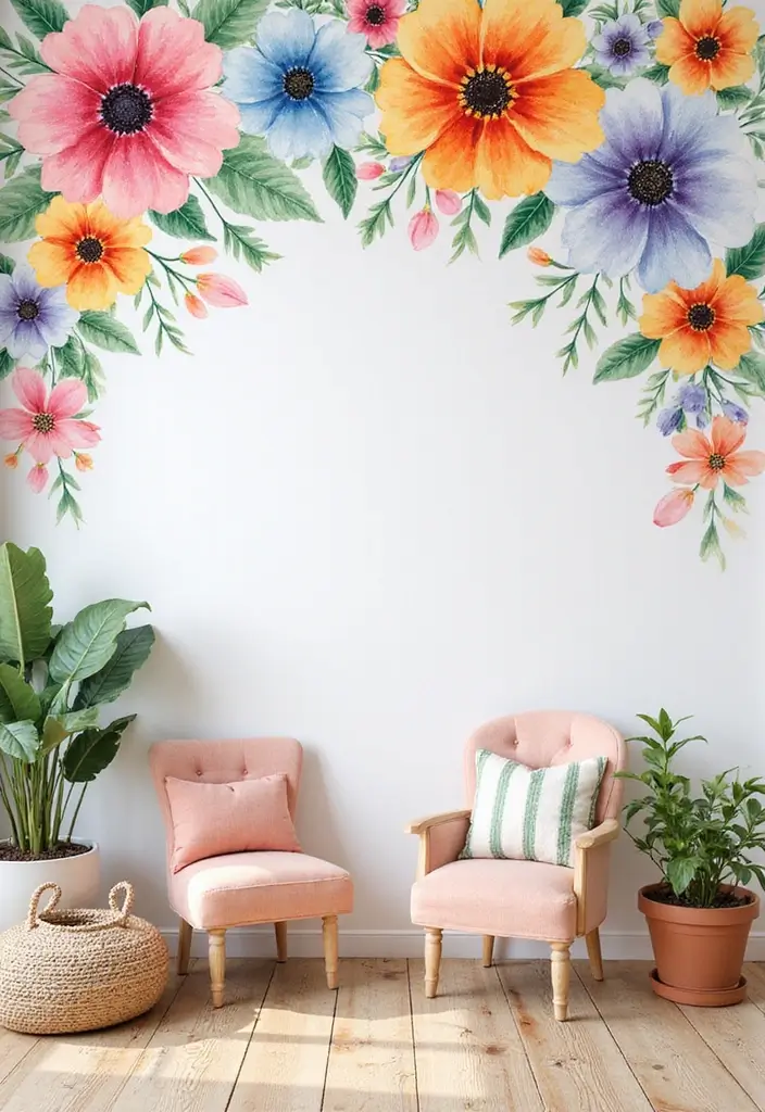 30 Over the Garden Wall Poster Designs to Decorate Your Room - 20. Playful Watercolor Blooms