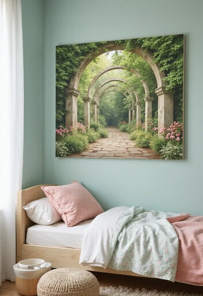 30 Over the Garden Wall Poster Designs to Decorate Your Room - 23. Inviting Garden Arches