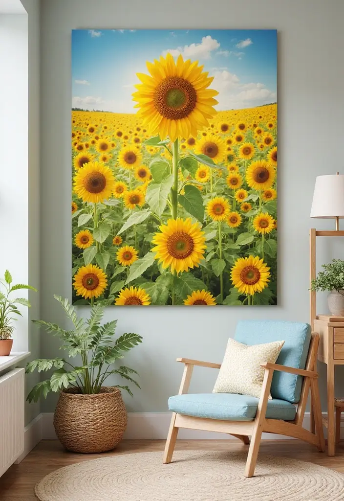 30 Over the Garden Wall Poster Designs to Decorate Your Room - 25. Bright Sunflower Fields