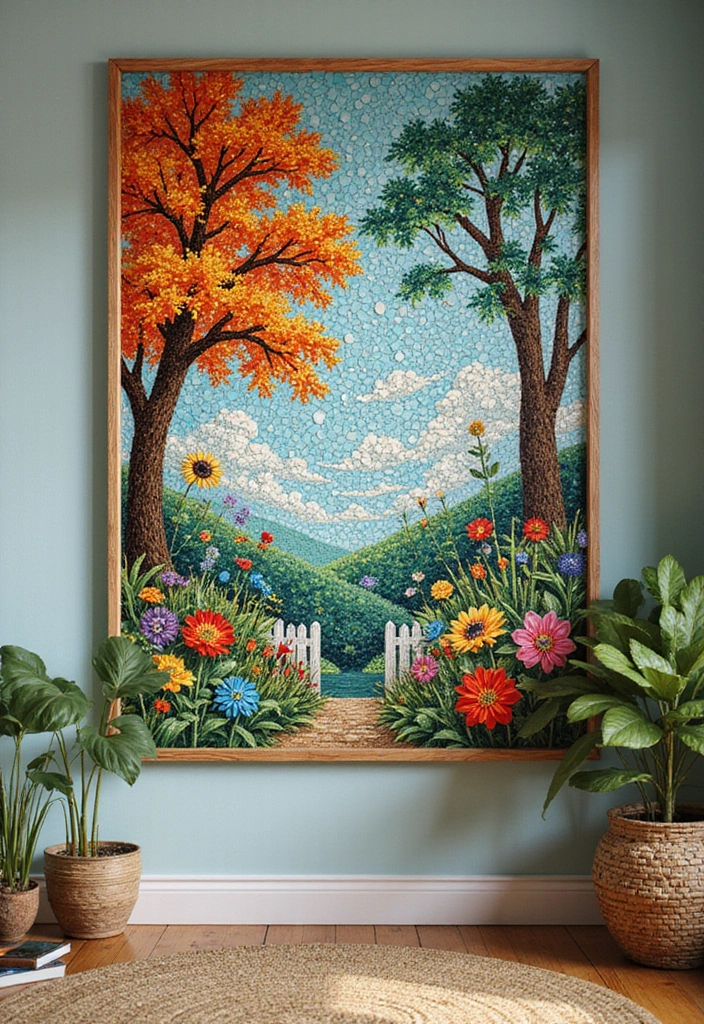 30 Over the Garden Wall Poster Designs to Decorate Your Room - 30. Artistic Garden Mosaics