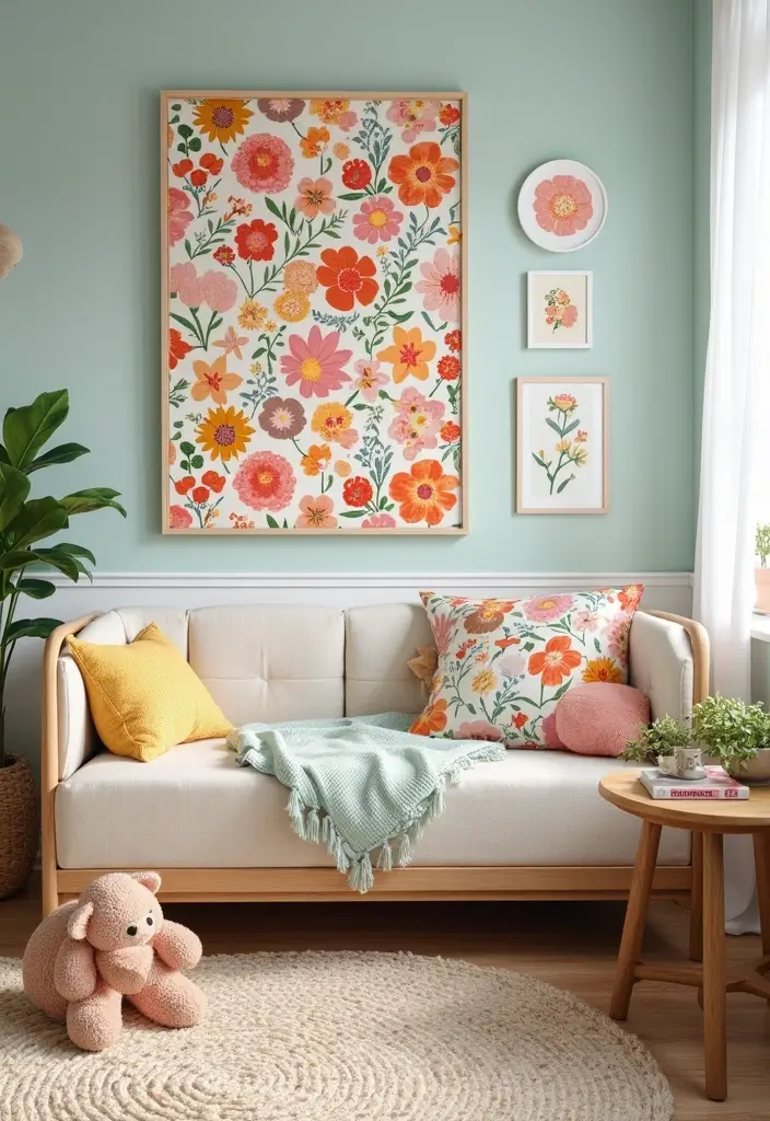 30 Over the Garden Wall Poster Designs to Decorate Your Room - 8. Colorful Floral Patterns