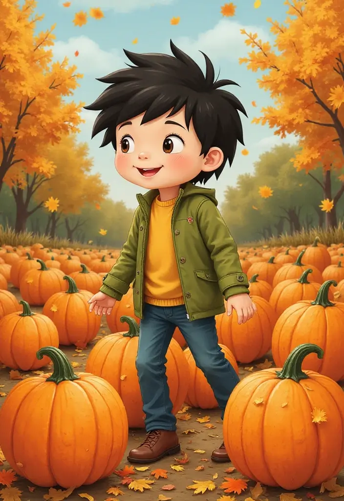 30 Over the Garden Wall Wirt Artworks That Capture His Spirit - 1. Wirt in the Pumpkin Patch