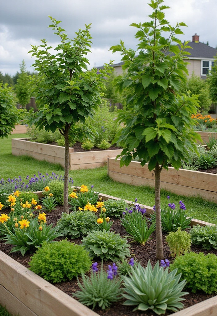 30 Raised Garden Beds Ideas Layout to Maximize Your Space - 19. Compact Fruit Trees