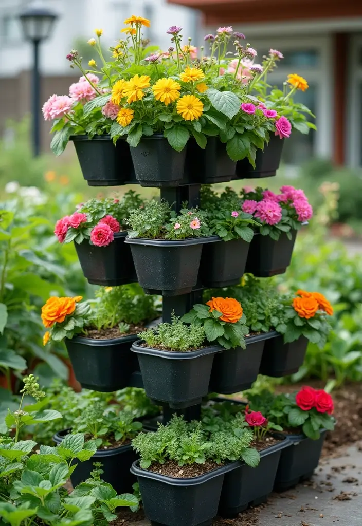 30 Raised Garden Beds Ideas Layout to Maximize Your Space - 7. Grow-Up Containers