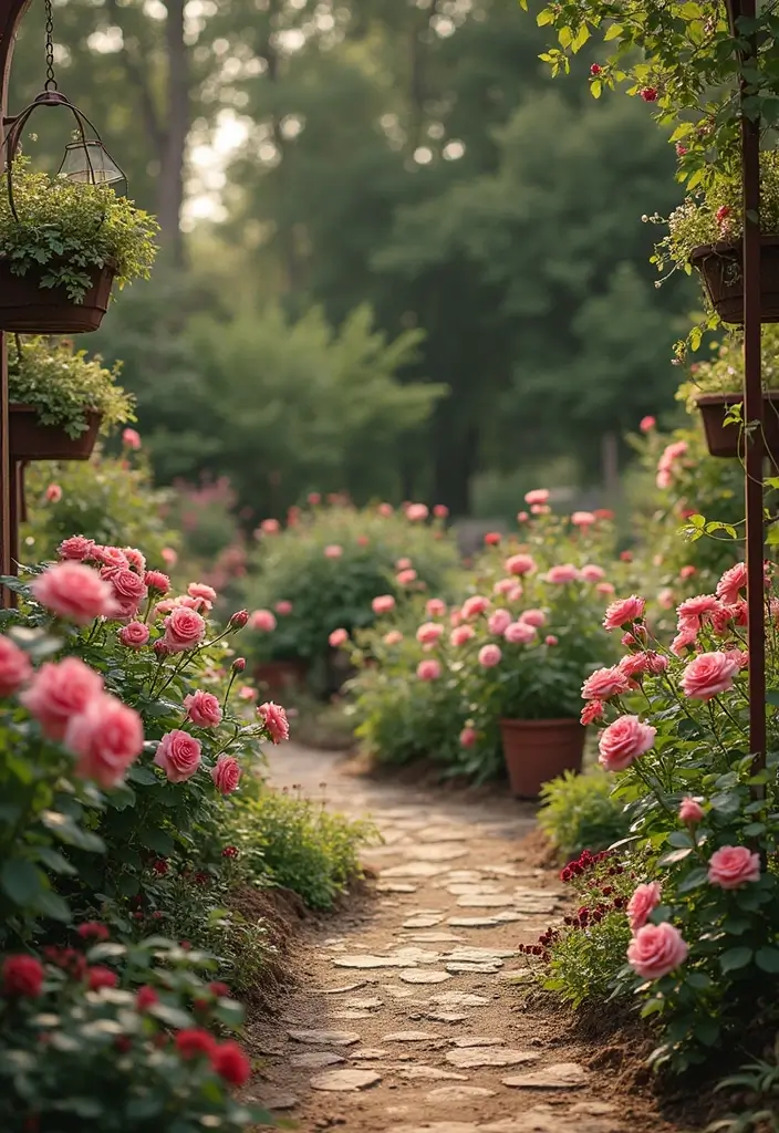 30 Rose Garden Design Layout Flower Beds for a Romantic Look - 19. Vintage Rose Collections