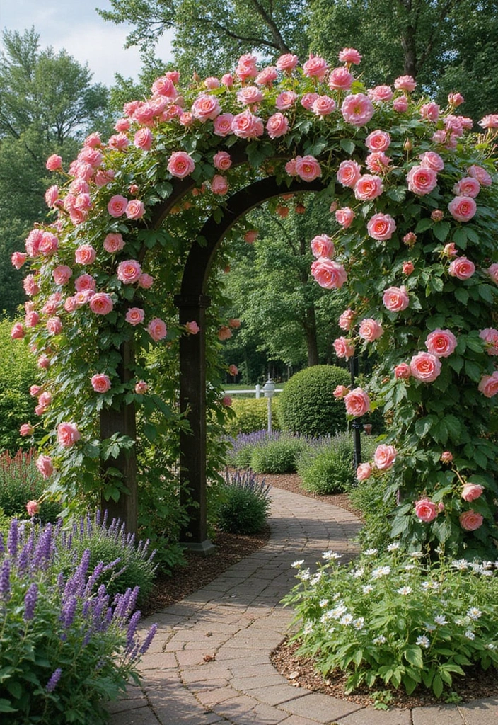 30 Rose Garden Design Layout Flower Beds for a Romantic Look - 27. Rose Trellis Gardens