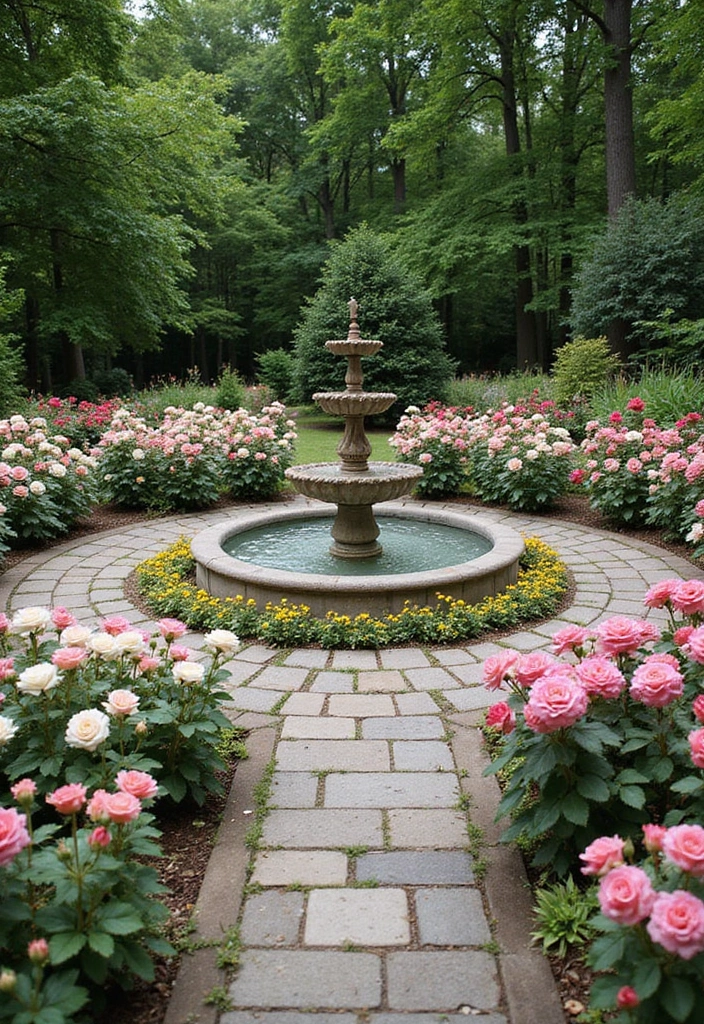 30 Rose Garden Design Layout Flower Beds for a Romantic Look - 3. Circular Rose Garden