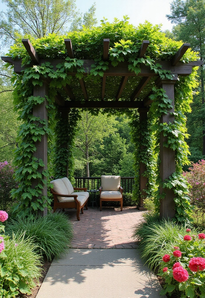 30 Simple Garden Design Ideas to Create a Calm and Beautiful Green Space - 11. Shade Structures for Comfort