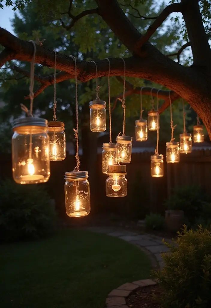 30 Small Backyard Ideas on a Budget DIY - Transform Your Outdoor Space for Under $100 - 10. Mason Jar Lanterns