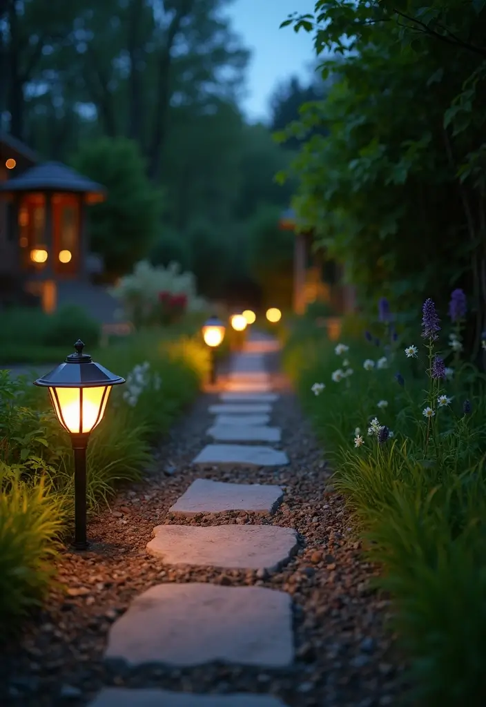 30 Small Backyard Ideas on a Budget DIY - Transform Your Outdoor Space for Under $100 - 17. Solar Light Pathway