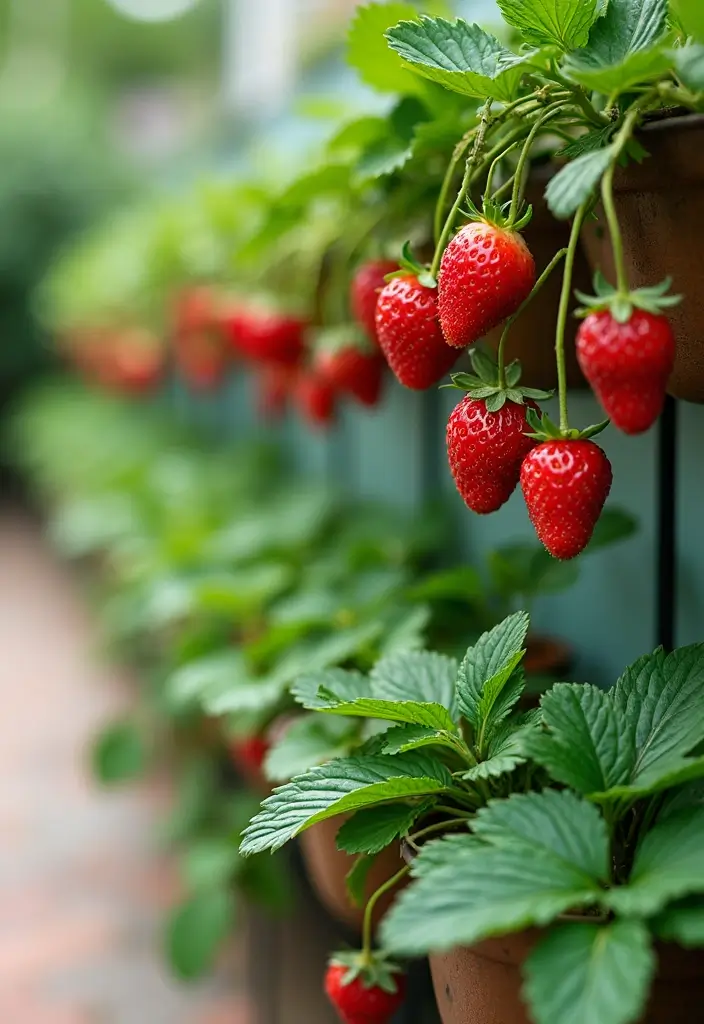 30 Small Backyard Ideas on a Budget DIY - Transform Your Outdoor Space for Under $100 - 26. Vertical Strawberry Garden