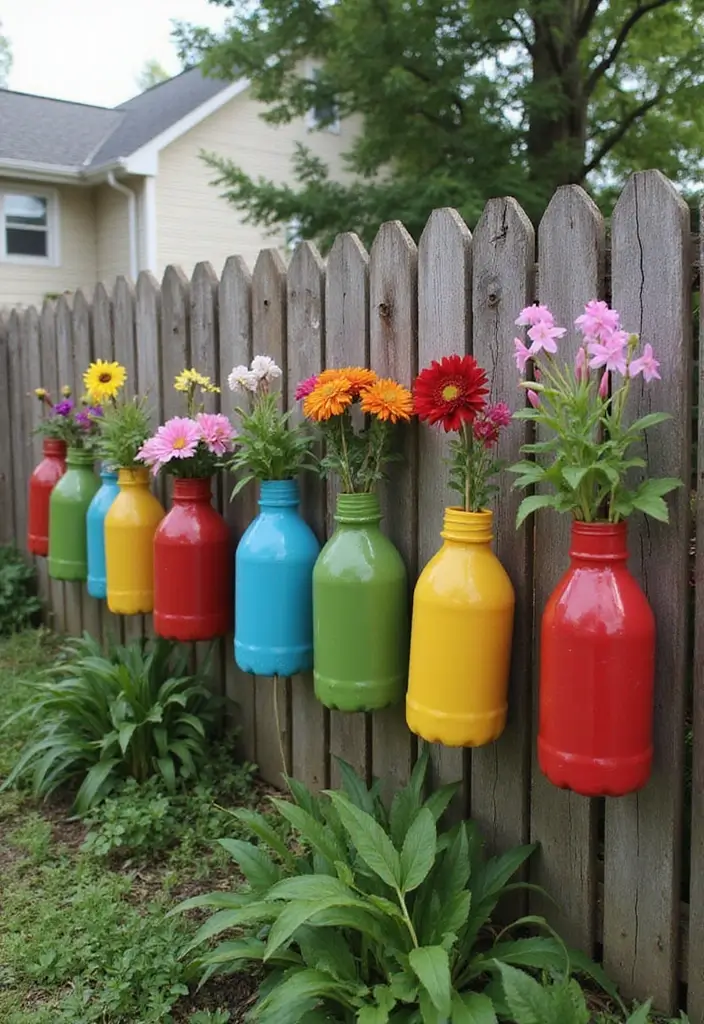 30 Small Backyard Ideas on a Budget DIY - Transform Your Outdoor Space for Under $100 - 5. Recycled Bottle Planters