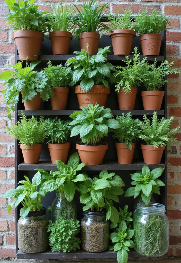 30 Small Garden Design Ideas Layout for Every Type of Yard - 10. Vertical Herbs Garden