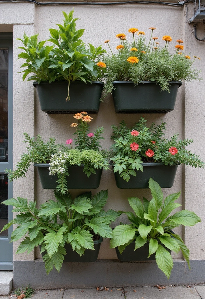 30 Small Garden Design Ideas Layout for Every Type of Yard - 11. Wall-Mounted Planters