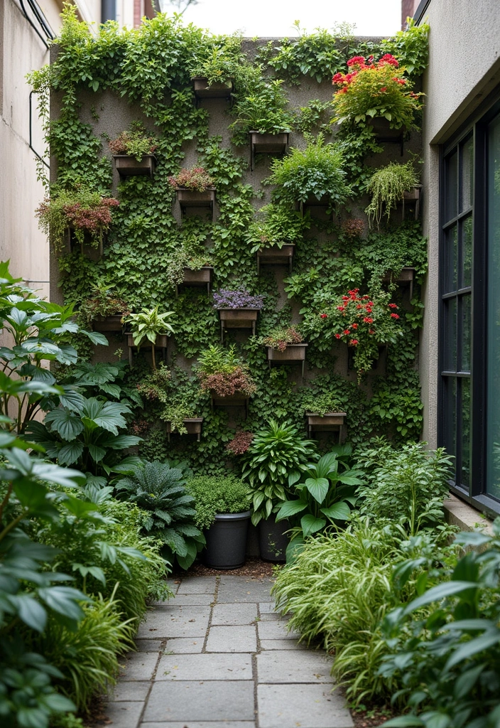 30 Small Garden Design Ideas Layout for Every Type of Yard - 19. Wall Art with Plants