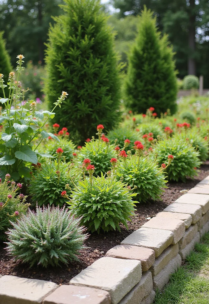 19 Efficient Raised Garden Beds Layout Inspirations for Vertical Gardening - 15. Raised Beds with Decorative Borders