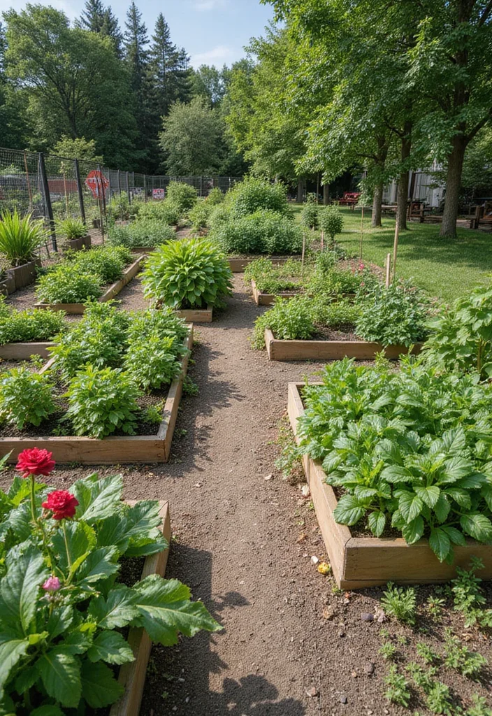 19 Efficient Raised Garden Beds Layout Inspirations for Vertical Gardening - 19. Community Raised Beds