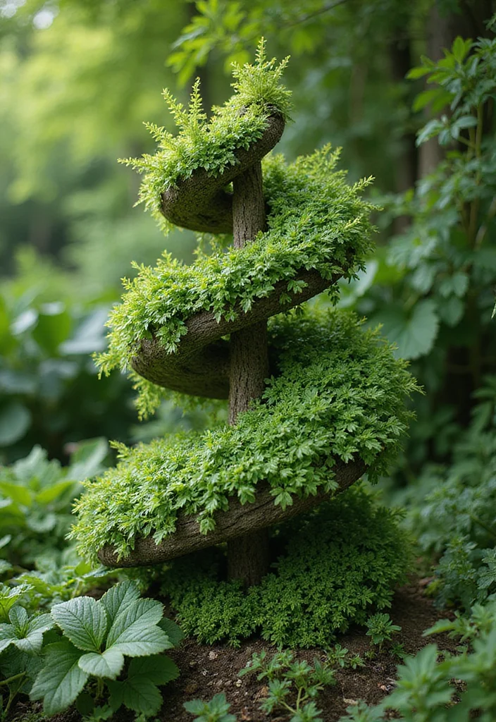 19 Efficient Raised Garden Beds Layout Inspirations for Vertical Gardening - 9. Herb Spiral