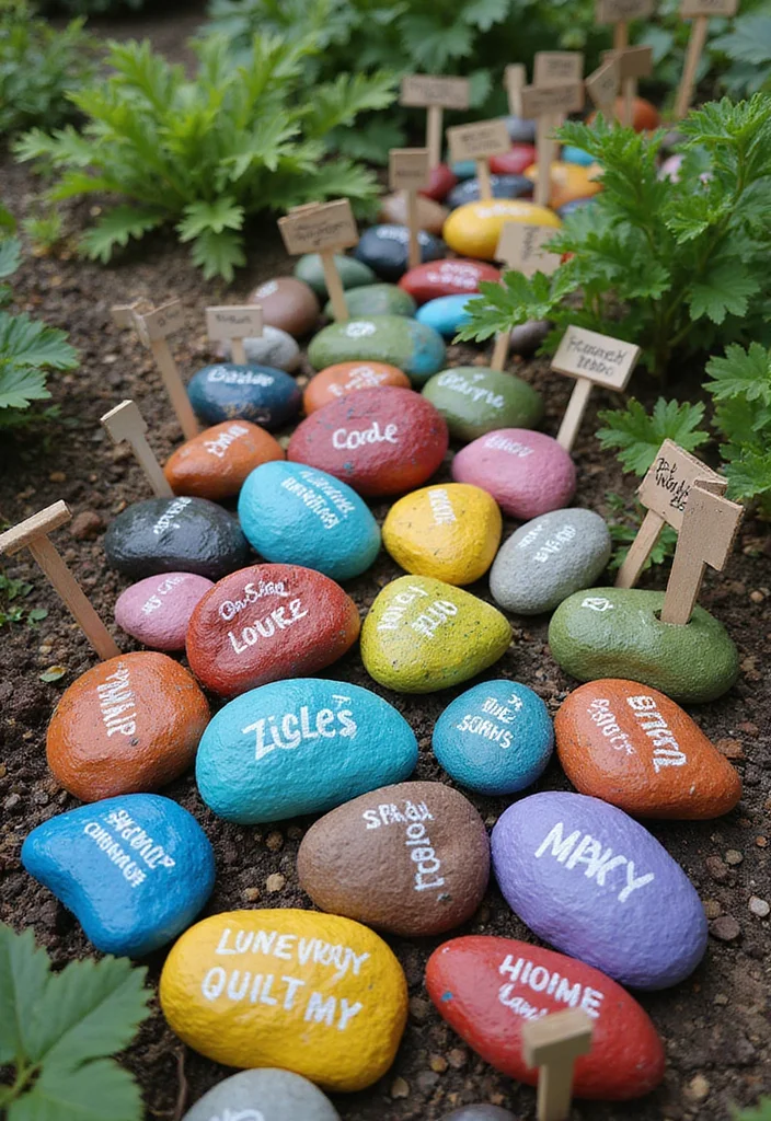 Adorable Home Garden Ideas Game: A Cute Guide with 17 Playful Creative Inspirations - 11. Colorful Plant Labels