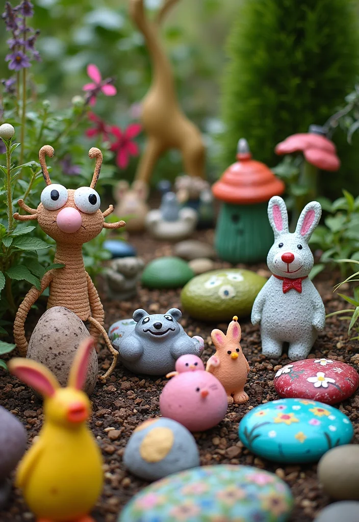 Adorable Home Garden Ideas Game: A Cute Guide with 17 Playful Creative Inspirations - 13. Fun Garden Art