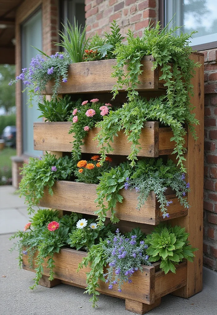 Adorable Home Garden Ideas Game: A Cute Guide with 17 Playful Creative Inspirations - 5. Charming Pallet Planters