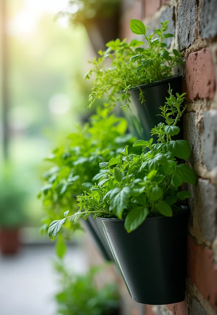 Corner Garden Ideas Landscape Design: A Creative Guide with 18 Space-Saving Inspirations - 6. Vertical Herb Garden: Fresh Flavors at Hand