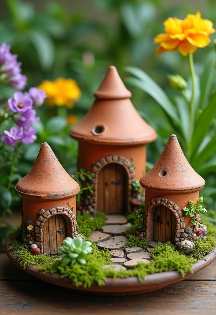 DIY Fairy Garden Ideas: A Creative Guide with 17 Miniature Fantasy Inspirations - 11. Terracotta Fairy Pots