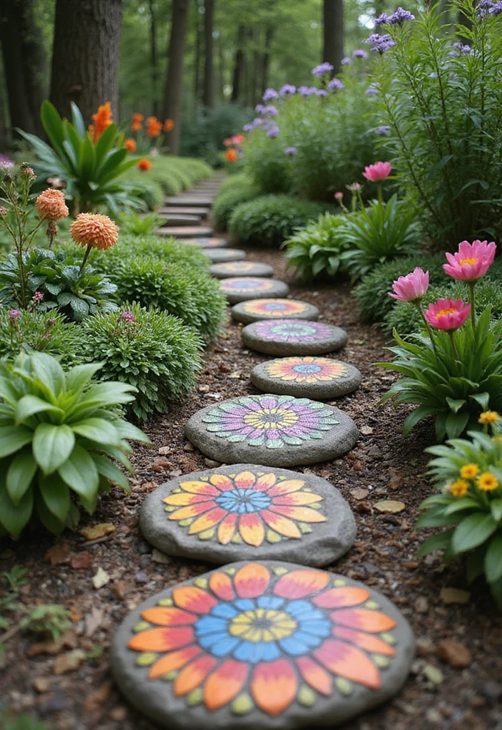 DIY Fairy Garden Ideas: A Creative Guide with 17 Miniature Fantasy Inspirations - 12. Fairy Garden Stepping Stones