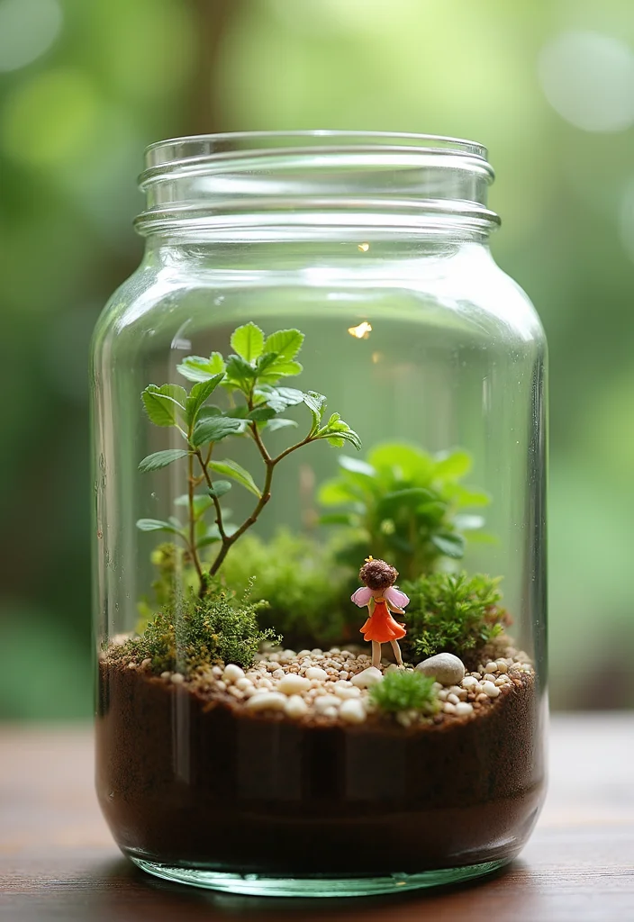 DIY Fairy Garden Ideas: A Creative Guide with 17 Miniature Fantasy Inspirations - 14. Tiny Fairy Gardens in Jars