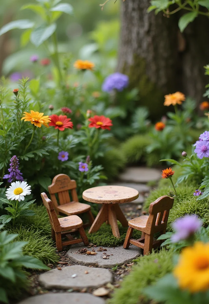 DIY Fairy Garden Ideas: A Creative Guide with 17 Miniature Fantasy Inspirations - 3. Enchanted Garden Furniture