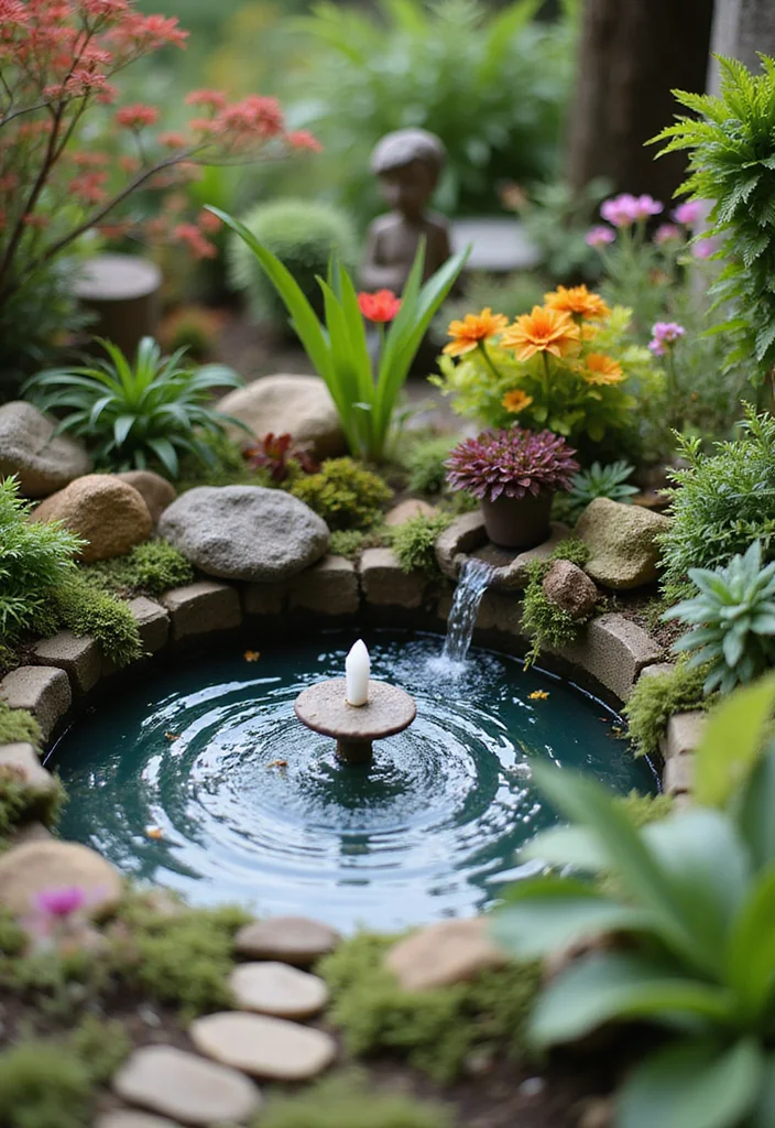 DIY Fairy Garden Ideas: A Creative Guide with 17 Miniature Fantasy Inspirations - 4. Magical Water Features