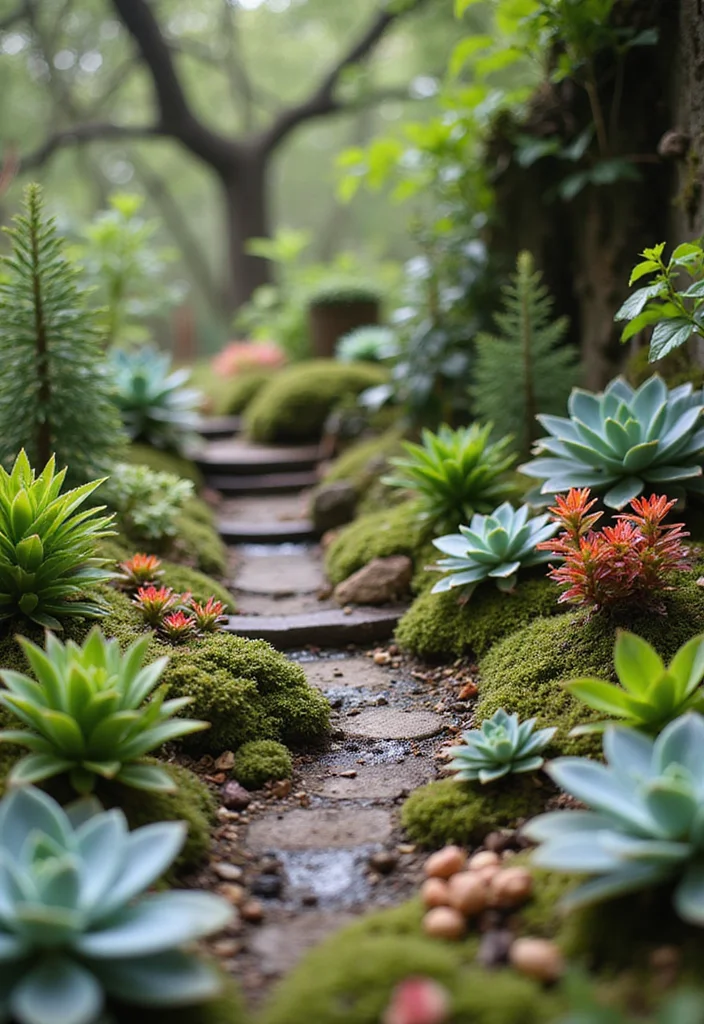 DIY Fairy Garden Ideas: A Creative Guide with 17 Miniature Fantasy Inspirations - 6. Miniature Plants and Succulents