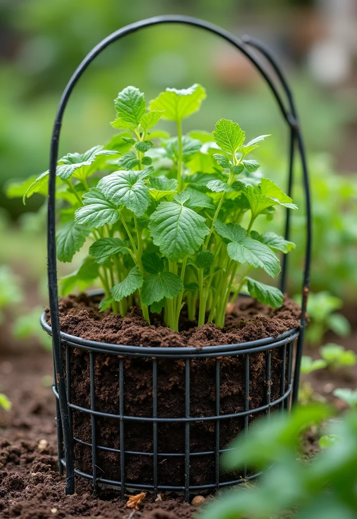 DIY Raised Garden Bed: A Beginner Build Guide with 17 Step-by-Step Project Inspirations - 11. Wire Grid Planter