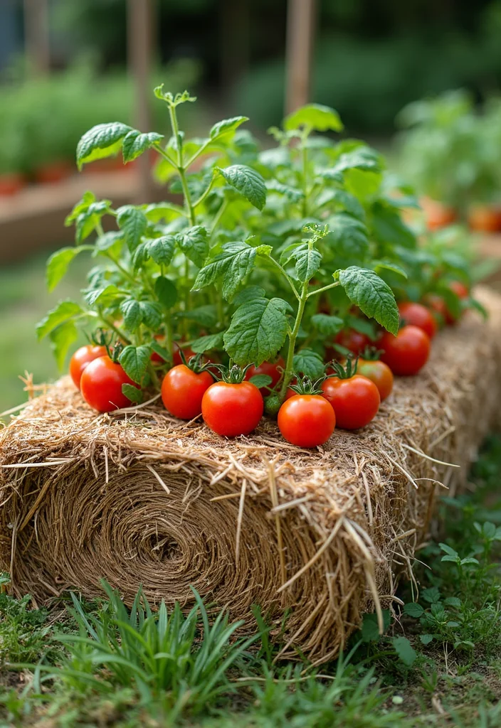 DIY Raised Garden Bed: A Beginner Build Guide with 17 Step-by-Step Project Inspirations - 5. Straw Bale Garden Bed